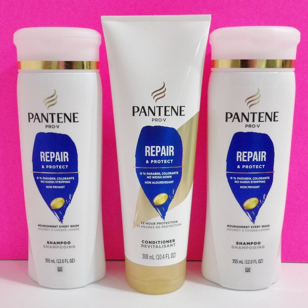 Lot of 3 Pantene Repair & Protect Shampoo & Conditioner Bundle